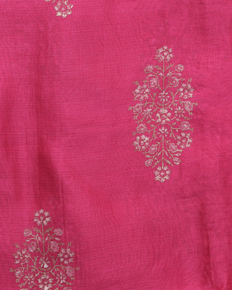 Shalvi's Gold Print Maheshwari Silk Suit set (MSL77)