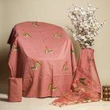 Shop hand painted cotton suit sets in jaipur (ORG159)