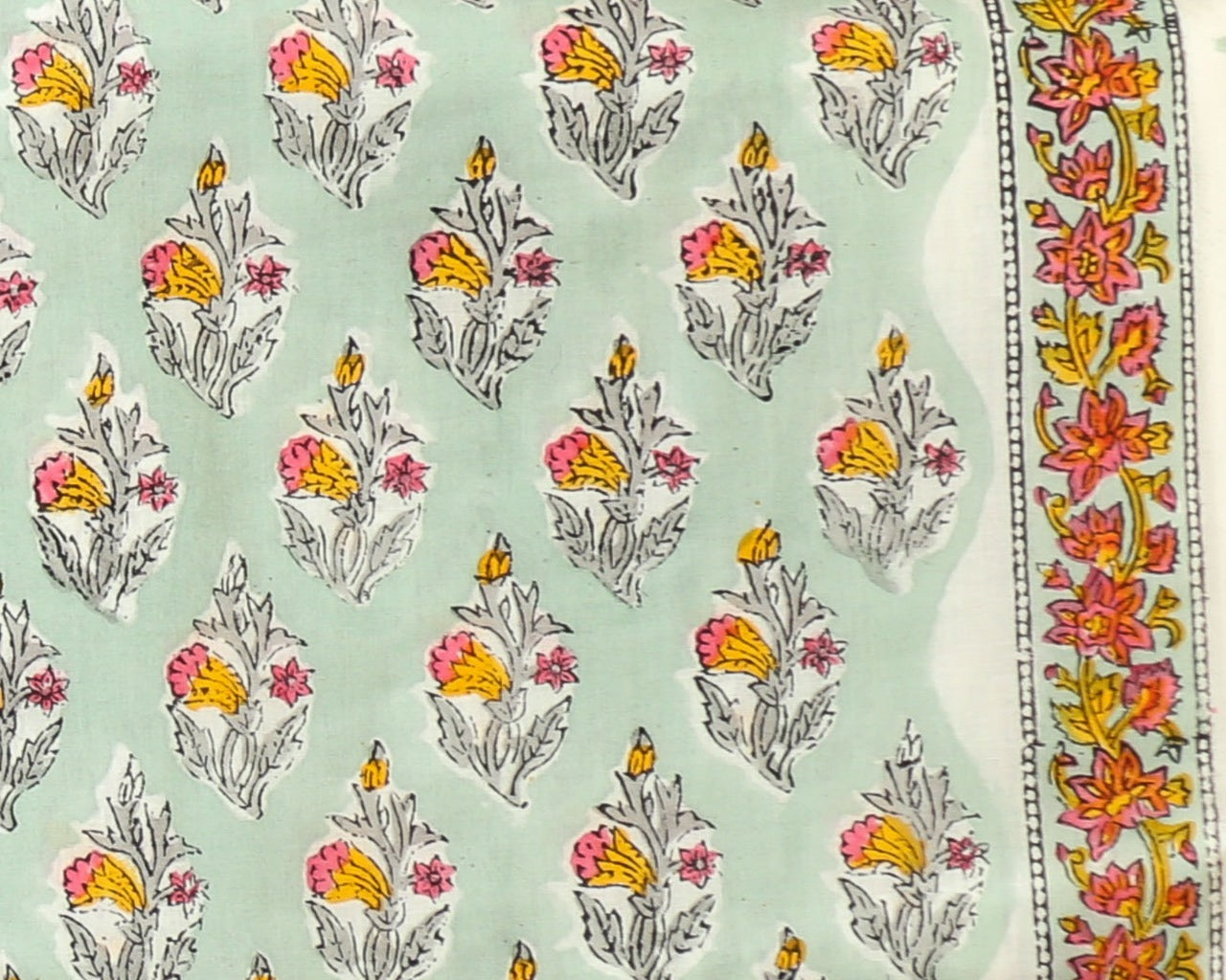 Shop unstitched cotton suit material with organza dupatta (ORG166)