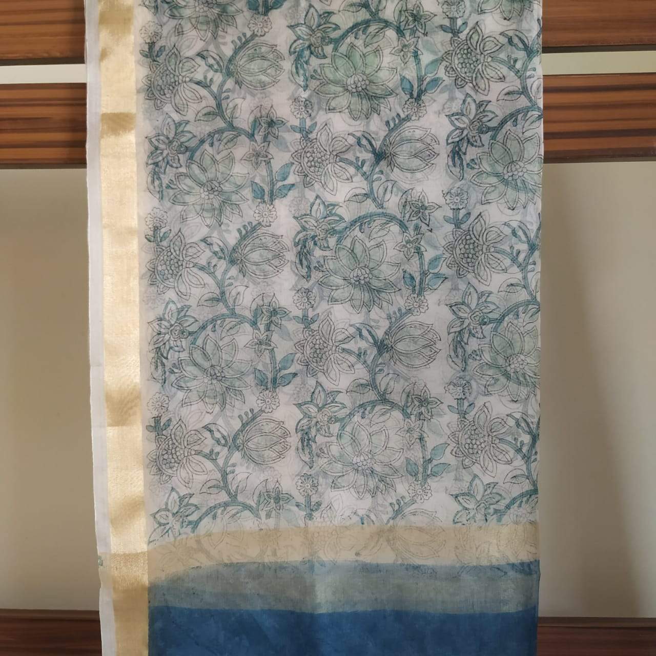Shop Unstitched Pure Cotton Suits online with Organza Dupatta (ORG49)