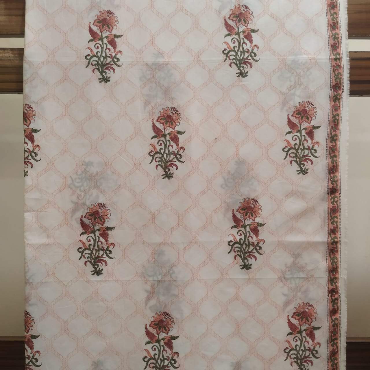 Shop Unstitched Pure Cotton Suit Material with Organza Dupatta (ORG62)