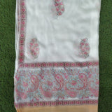 Shop Unstitched Hand Block Print Pure Cotton Suits with Chiffon Dupatta (PCHF168)