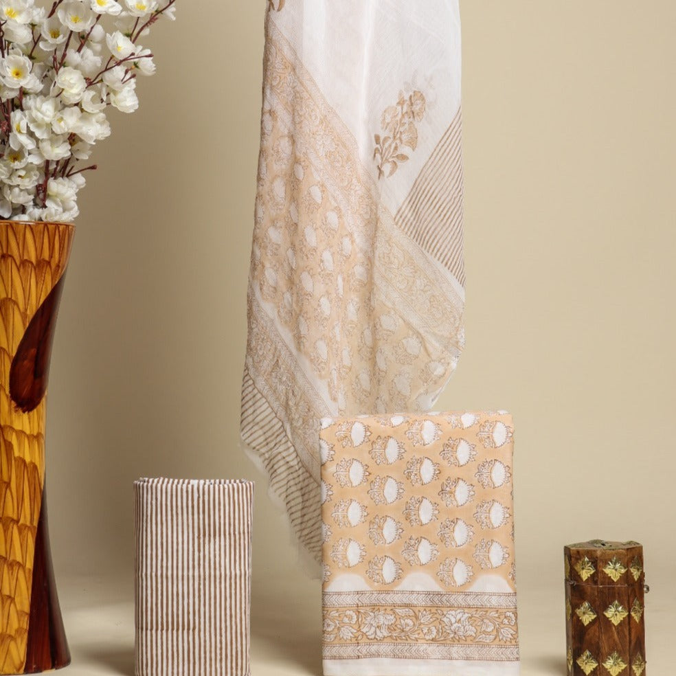Shop chiffon dupatta cotton suit sets online shopping (PCHF316)