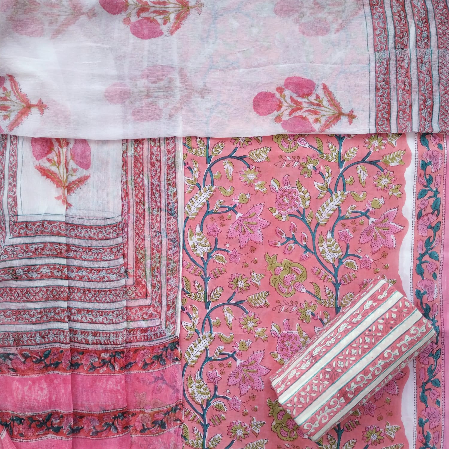 Shop unstitched cotton suits online shopping (PCHF367)