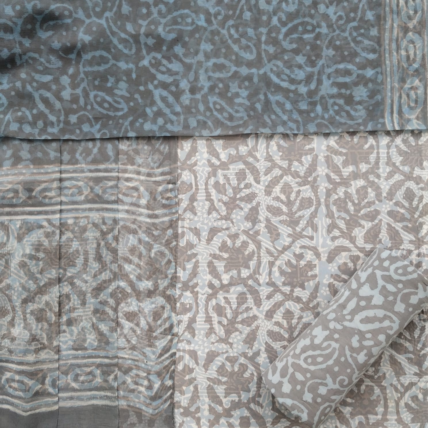 Shop block print cotton suit sets online shopping (PCHF388)