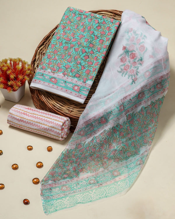 Shop chiffon dupatta cotton suit sets in jaipur (PCHF489)