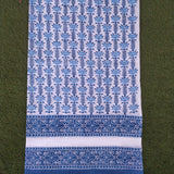 Floral Jaal Hand Block Print Pure Cotton Suit with Mulmul Dupatta (PRMUL152)