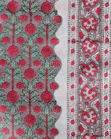 shop hand block print cotton suit with mulmul dupatta online (PRMUL248)