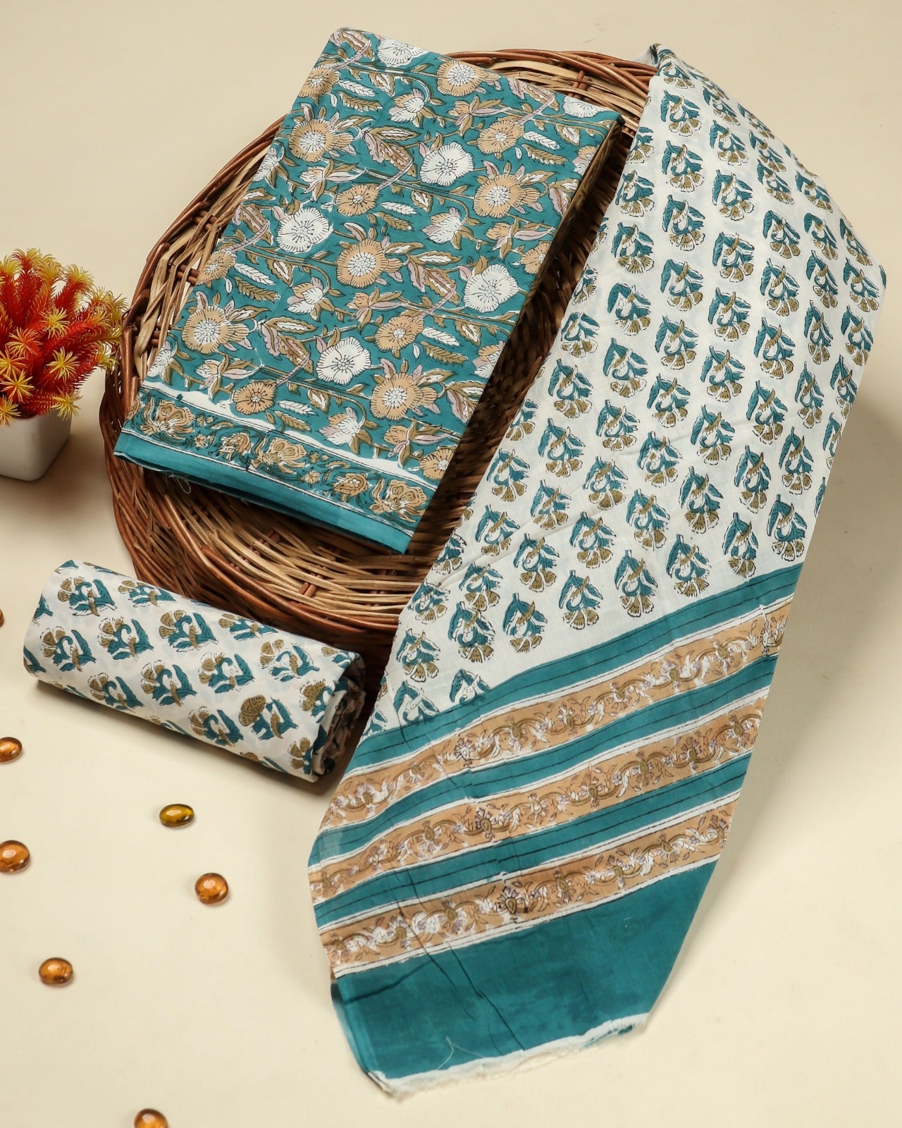 Shop mulmul dupatta cotton suits in jaipur (PRMUL305)