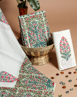 Shop Unstitched Hand Block Print Pure Cotton Suits with Mulmul Dupatta (PRMUL84)