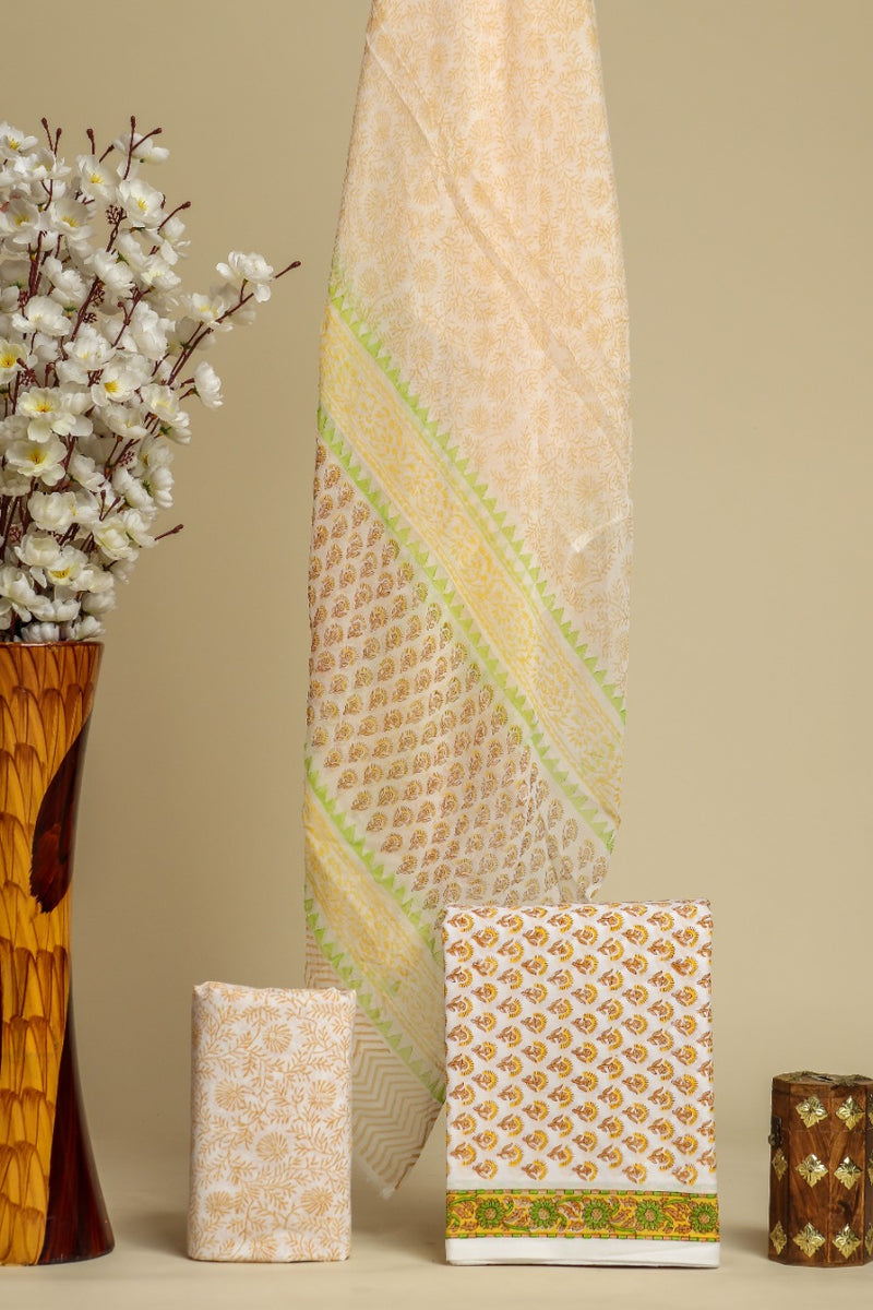 Shop block print cotton suit sets in jaipur (RCHF92)
