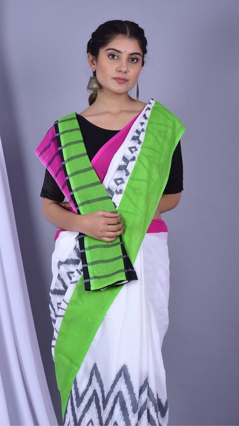 Designer Pure Cotton Mulmul Sarees (RMULSAR03) - ShalviFashion