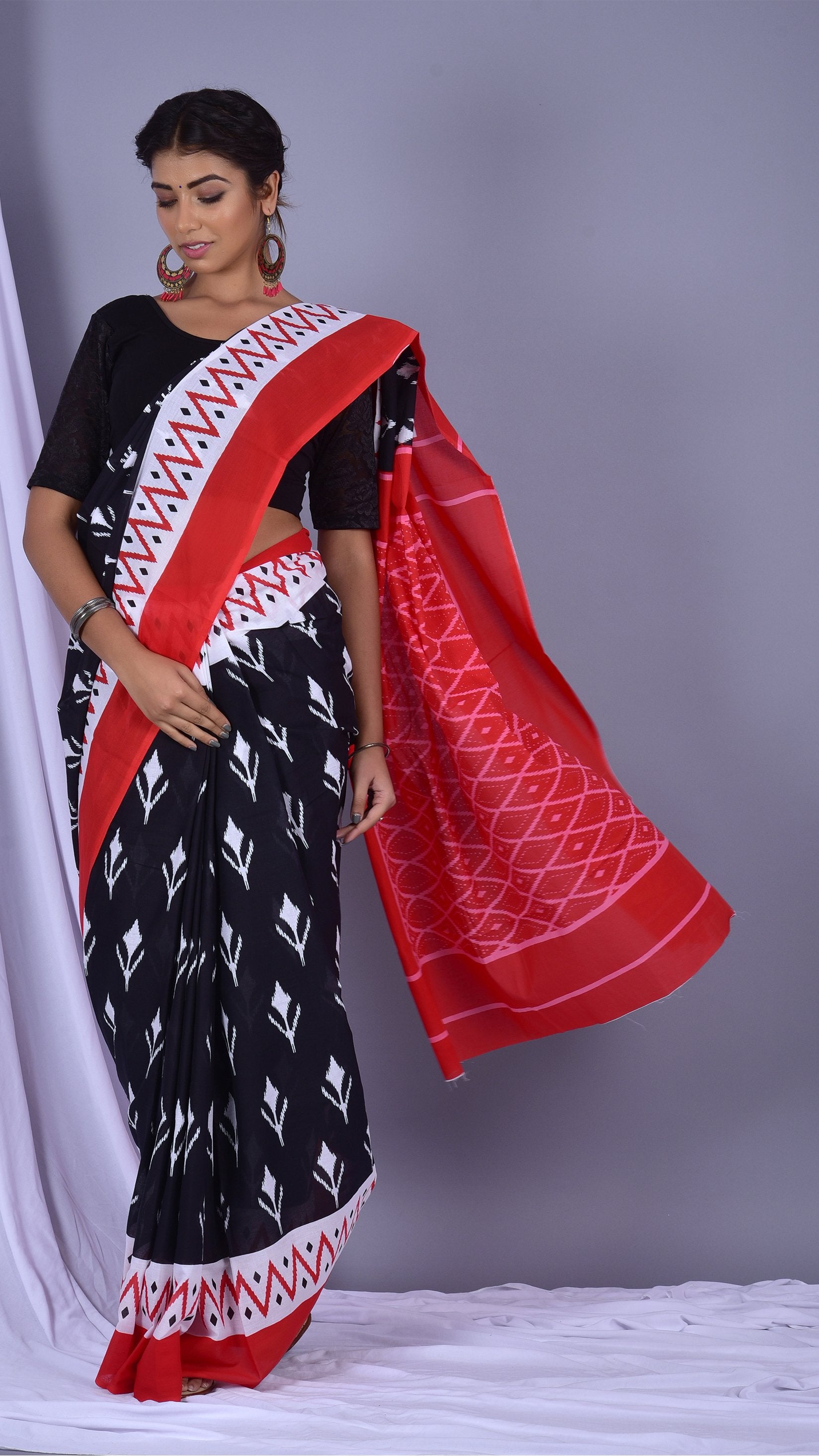 Designer Pure Cotton Mulmul  Sarees (RMULSAR06) - ShalviFashion