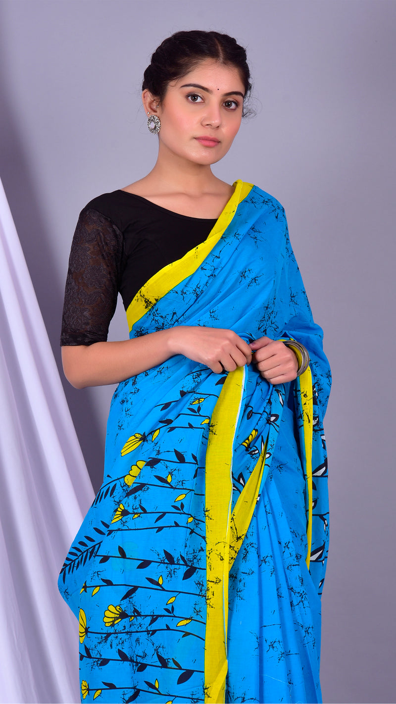 Shop Printed Pure Cotton Sarees (RMULSAR23)