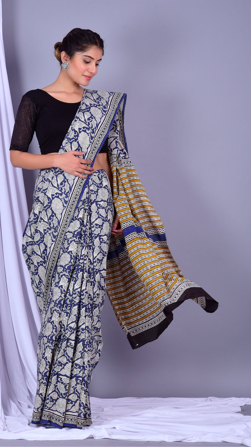 Shop Printed Pure Cotton Sarees online (RMULSAR24)