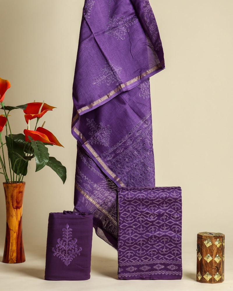 Shop chanderi silk suit sets (TCHA95)