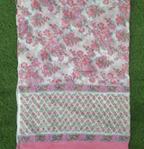 Shop Unstitched Hand Block Print Pure Cotton Chiffon Dupatta Suits (TPCHF172)