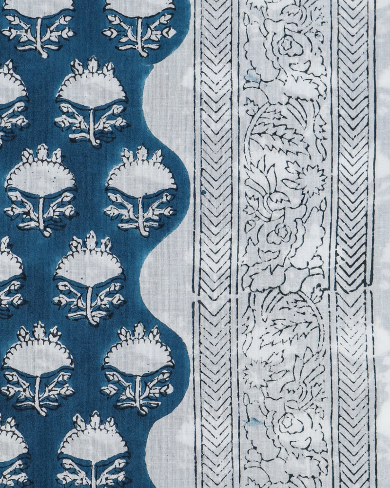 Shop Unstitched Hand Block Print Pure Cotton Suits with Mulmul Dupatta (PRMUL185)